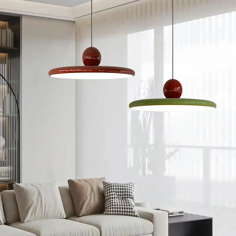 Nordic Flying Saucer Pendant Light | LED Cream-Style Ceiling Lamp