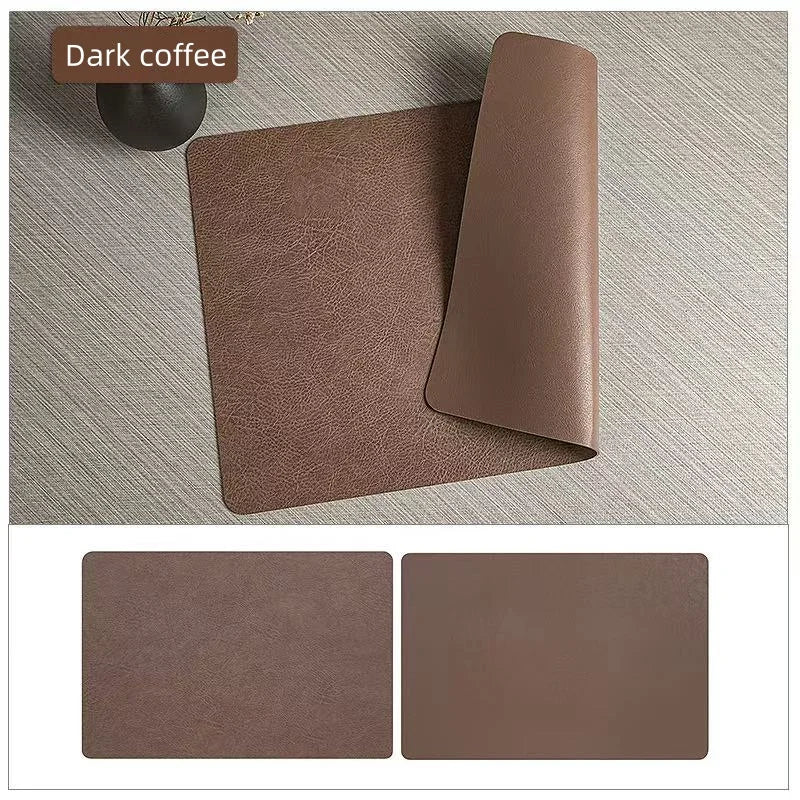 DuoMat | Double-Sided Faux Leather Placemats | Heat Resistant & Waterproof