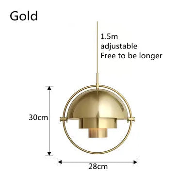 Moderne nordisk pendel | Skulpturel metalsuspensionslampe