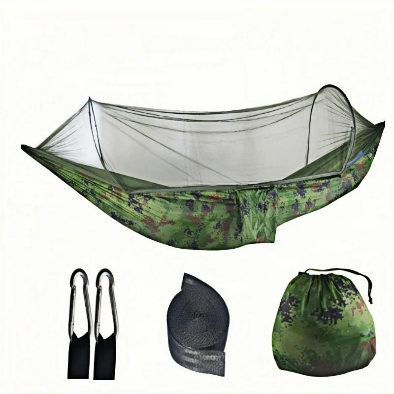 Mosquito Net Camping Hammock | Lightweight Parachute Nylon Hammock with Insect Protection