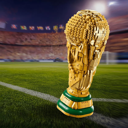 Decoração de Troféu Taça do Mundo Futebol Ouro Prémio de Exposição em Plástico
