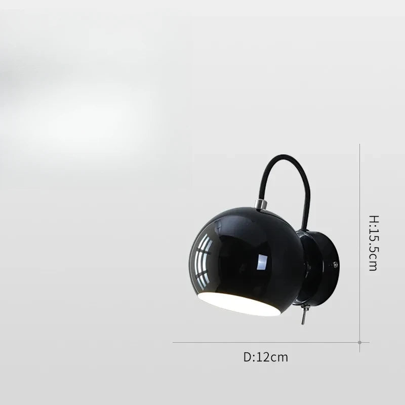 Nordic Cream Wall Lamp | Adjustable Dome Light