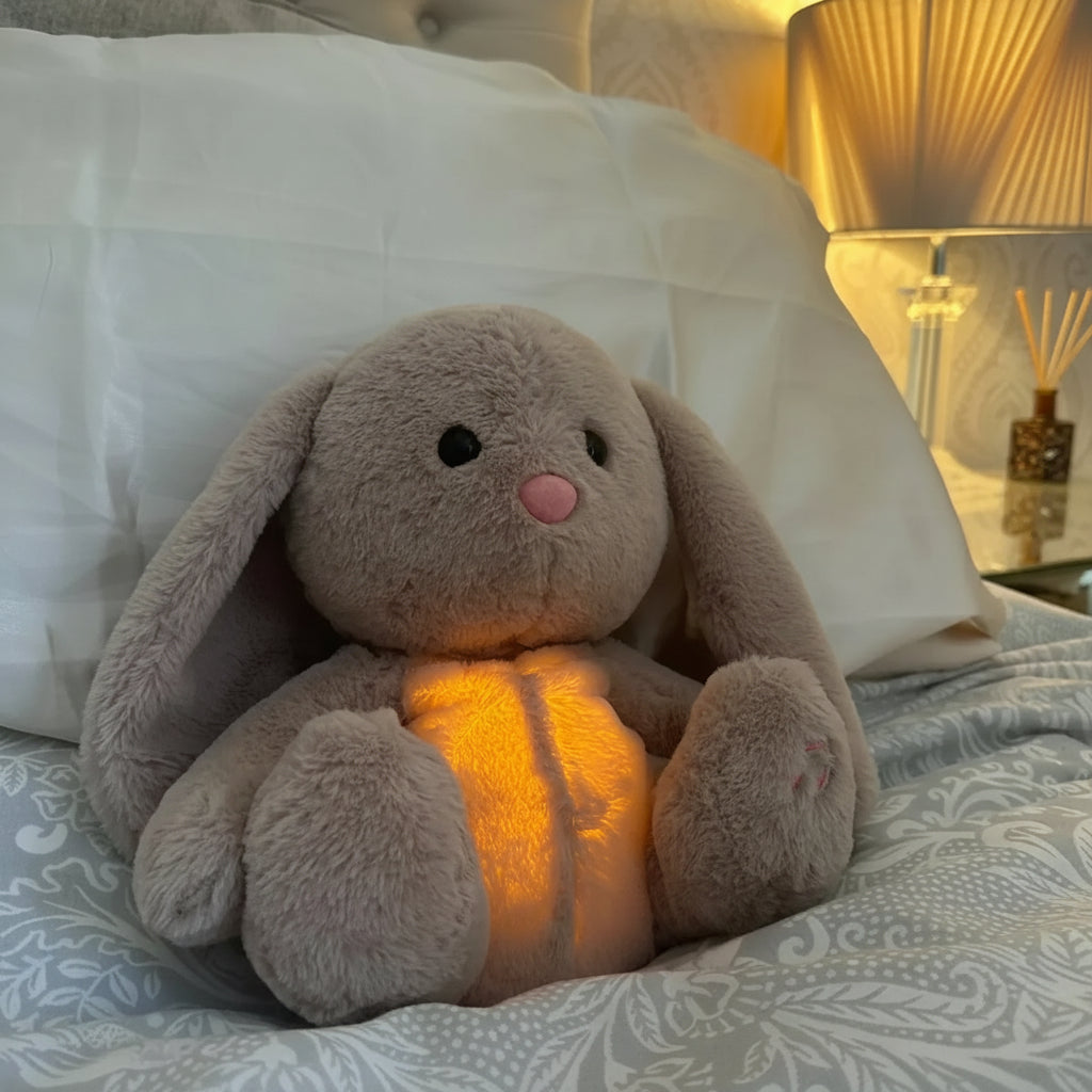 Kuscheltier Hase Plüsch Atmend Schlafhilfe Entspannung Kinder