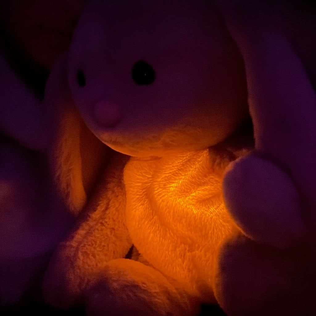 Kuscheltier Hase Plüsch Atmend Schlafhilfe Entspannung Kinder