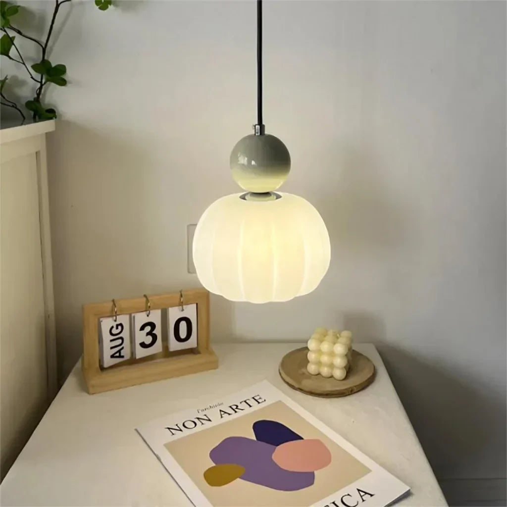 Lámpara Colgante de Calabaza Nórdica | Lámpara de Techo LED Moderna