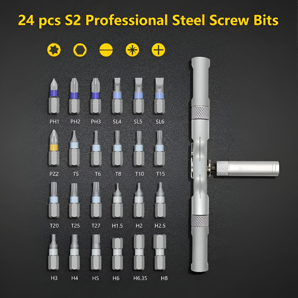 Set de șurubelnițe cu magnet, cu clichet, kit de unelte de precizie