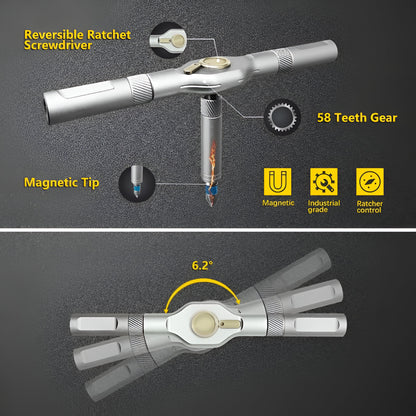 Set de șurubelnițe cu magnet, cu clichet, kit de unelte de precizie