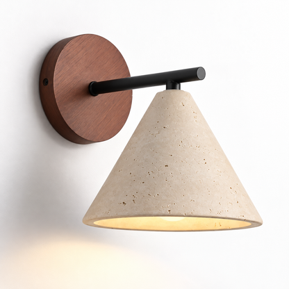 Applique scultorea minimalista con braccio in metallo