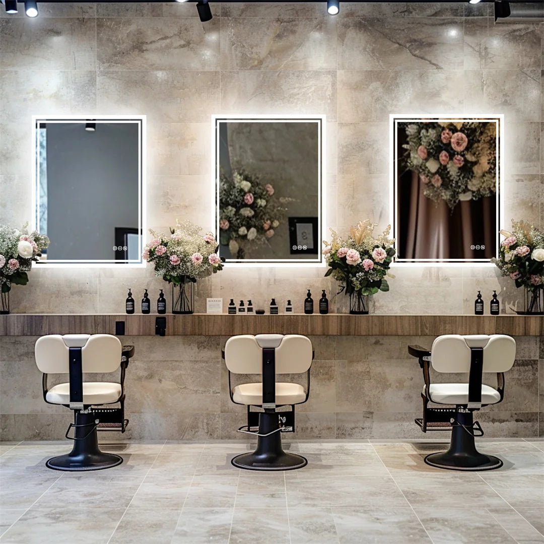 LuvoGlow | LED Bathroom Mirror | Frameless Dimmable with Anti-Fog