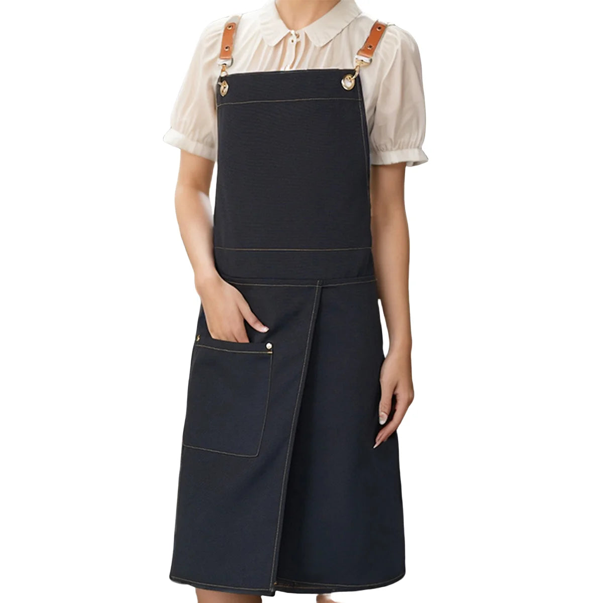 WorkEase | Waterproof Canvas Apron | Split Skirt Design with Pockets