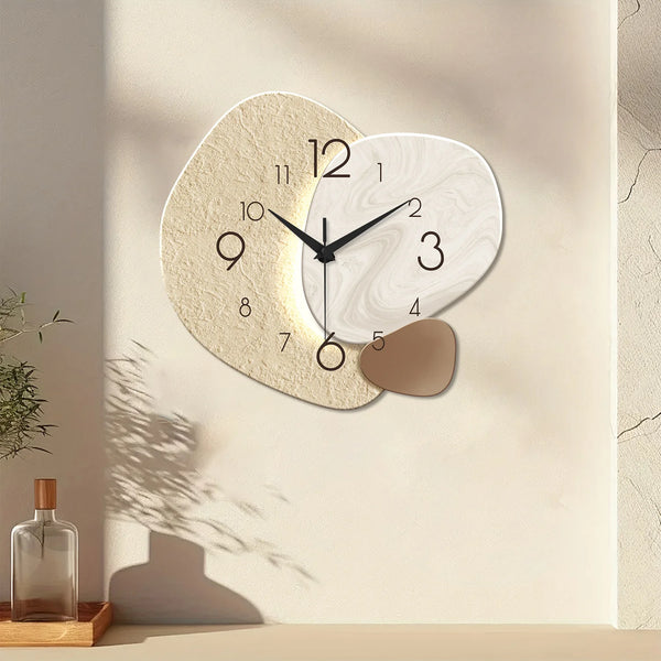 TempoStone | Orologio da Parete Moderno e Semplice | Design Silenzioso al Quarzo