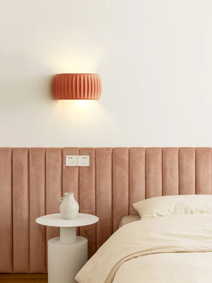Lámpara de pared de resina francesa | Aplique moderno texturizado