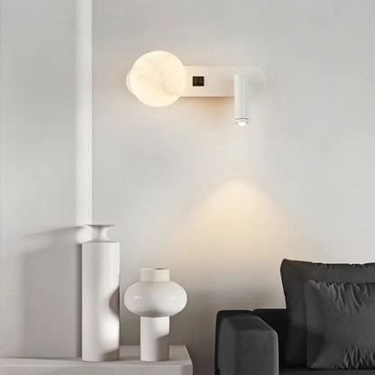 LunarBeam Candeeiro de Parede Duplo | Design Moderno Nórdico para Mesa de Cabeceira