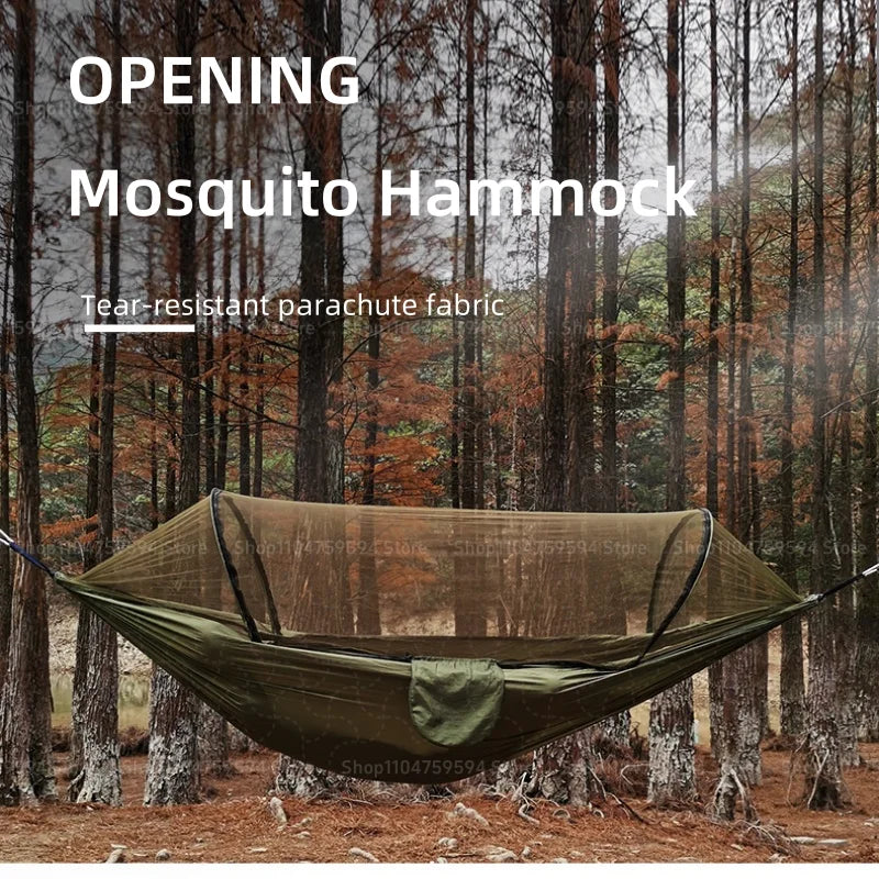Mosquito Net Camping Hammock | Lightweight Parachute Nylon Hammock with Insect Protection