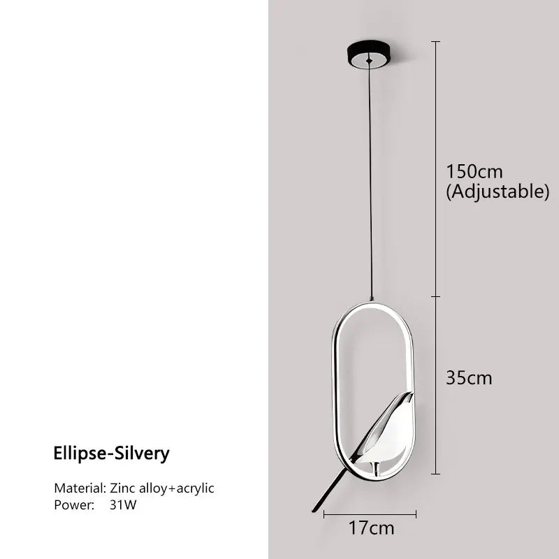 Magpie Pendant Light | Nordic LED Bird Design