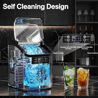 Ice Maker Machine Countertop Automatic Large Capacity Ice Cube Maker