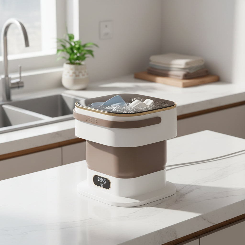 Máquina de Lavar Portátil Mini Dobrável Compacta para Roupa