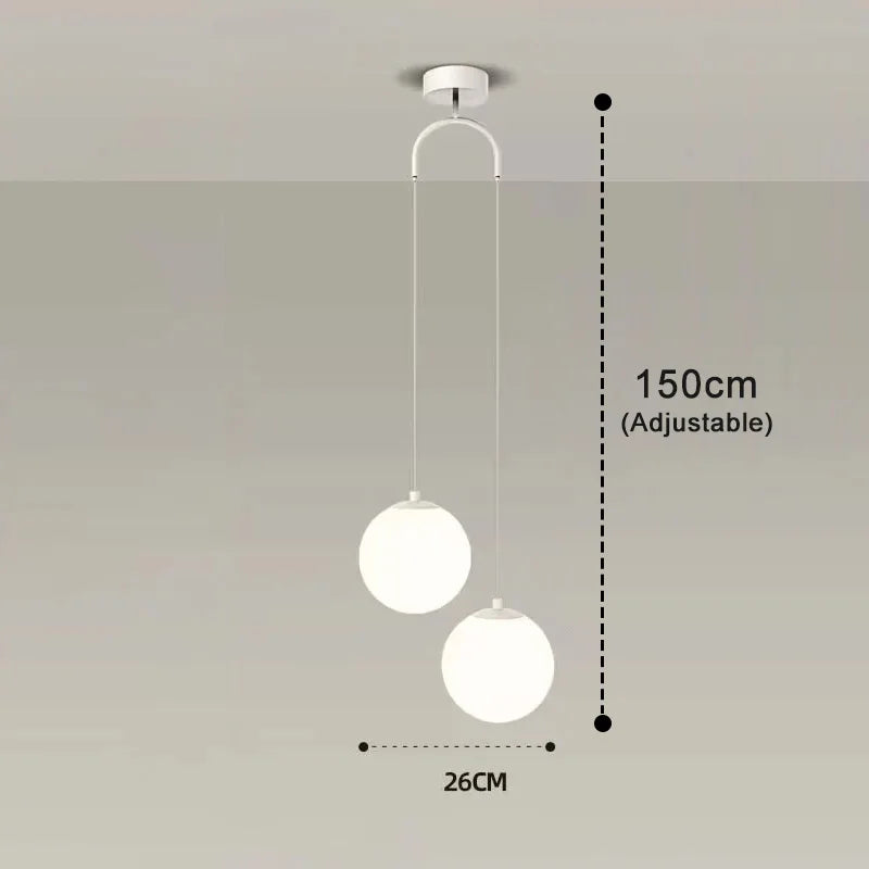 Luna Pendelleuchte | Nordisches modernes Glas-Kugel-Design