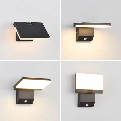 LumiFold Lámpara de Pared Exterior | IP65 Impermeable y Opción con Sensor de Movimiento
