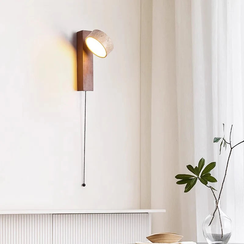 Éclat Wall Lamp | French Wabi-Sabi Headboard Light with Pull Switch