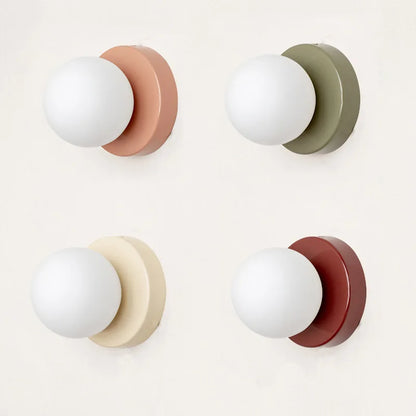 Lampă de perete LED Macaron | Aplica modernă din sticlă colorată