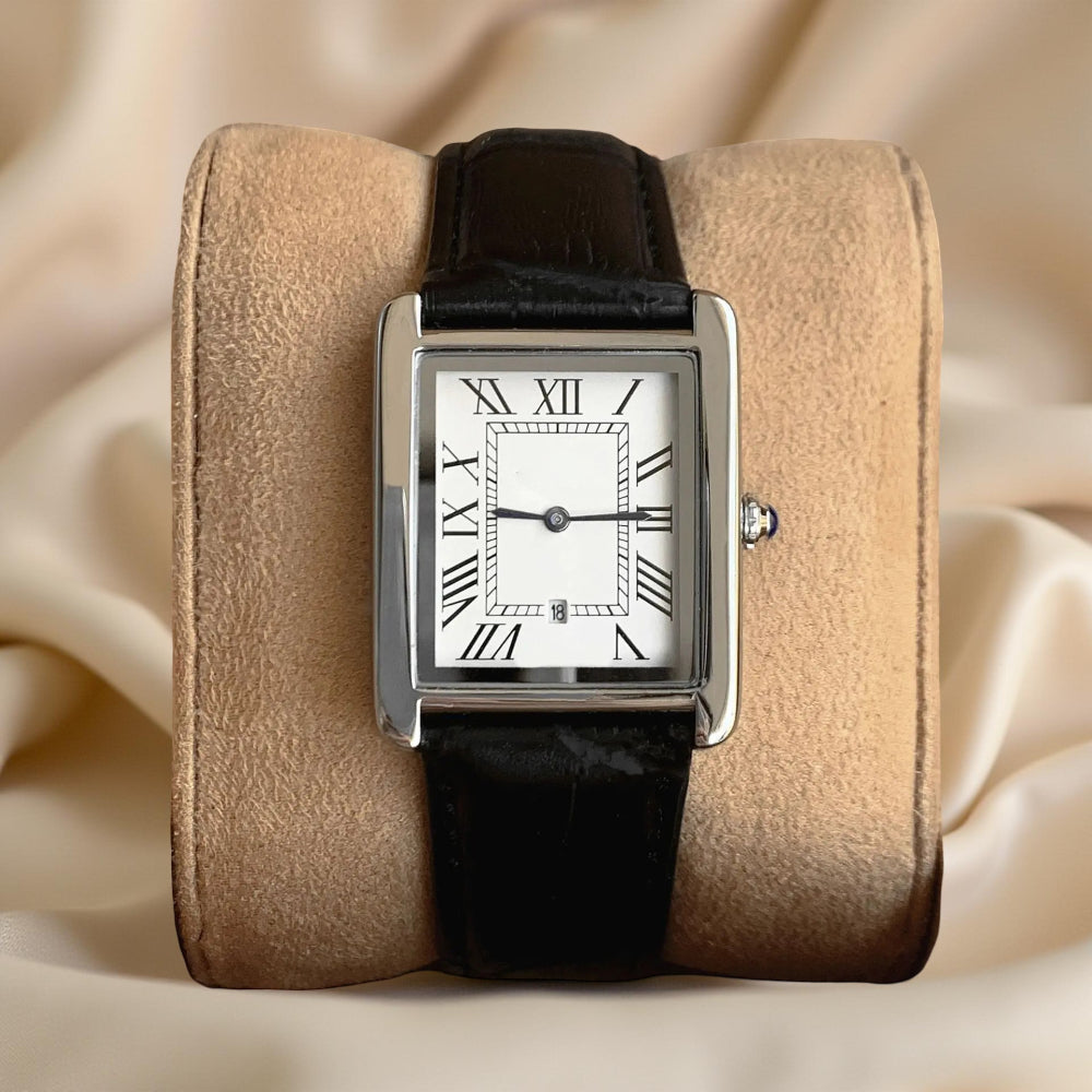 Reloj clásico de vestir para hombre, cuadrado, analógico, estilo retro