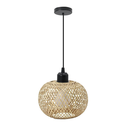 Lampada da soffitto Natura Bamboo | Lampada LED in rattan intrecciato a mano
