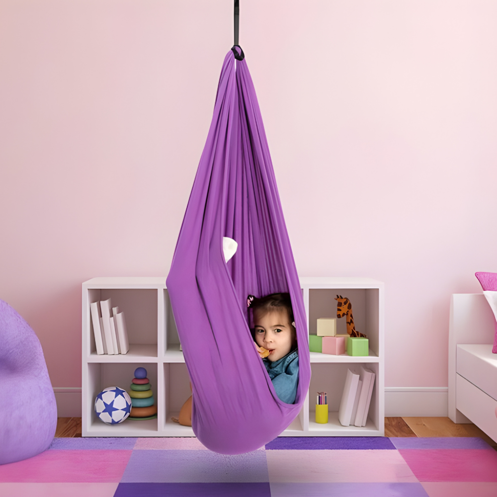 Sensory Swing Indoor Therapy Seat Soft Fabric Hanging Chair 8