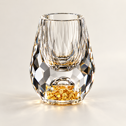 Pahar de băuturi fine din cristal cu paiete, veselă decorativă de lux