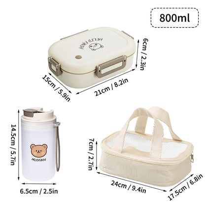 FreshMate | Lunch Box Bento Portatile | A Prova di Perdite con 3 Scomparti