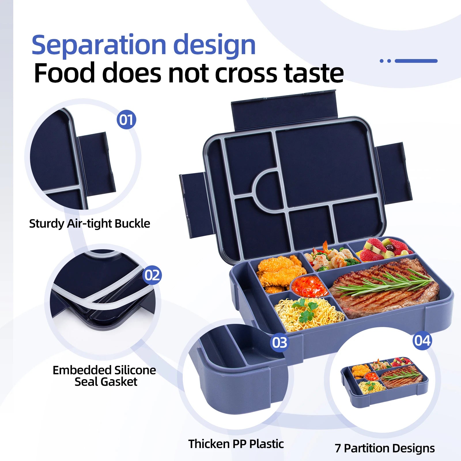 BentoMax | 1330ml Large Capacity Leak-Proof Bento Lunch Box – Microwave & Portable Food Container