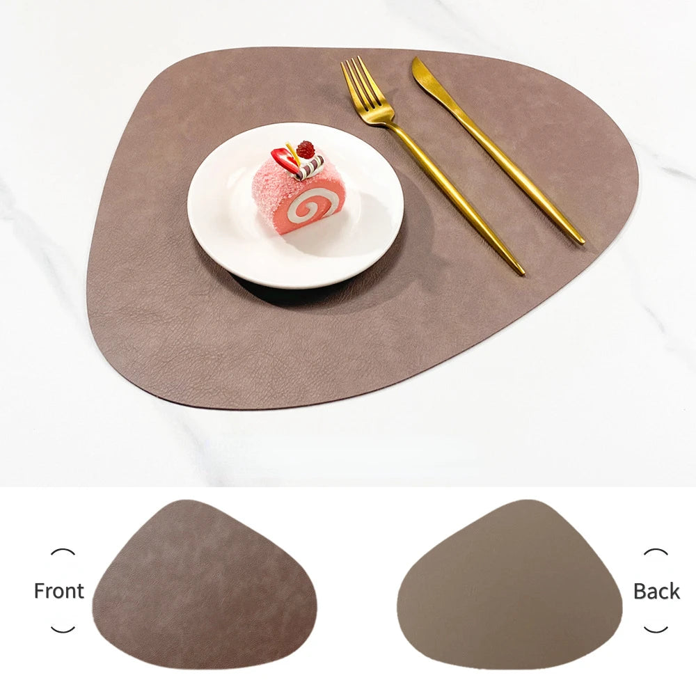 NordicDrop | Double-Sided Faux Leather Placemats | Non-Slip & Heat Resistant
