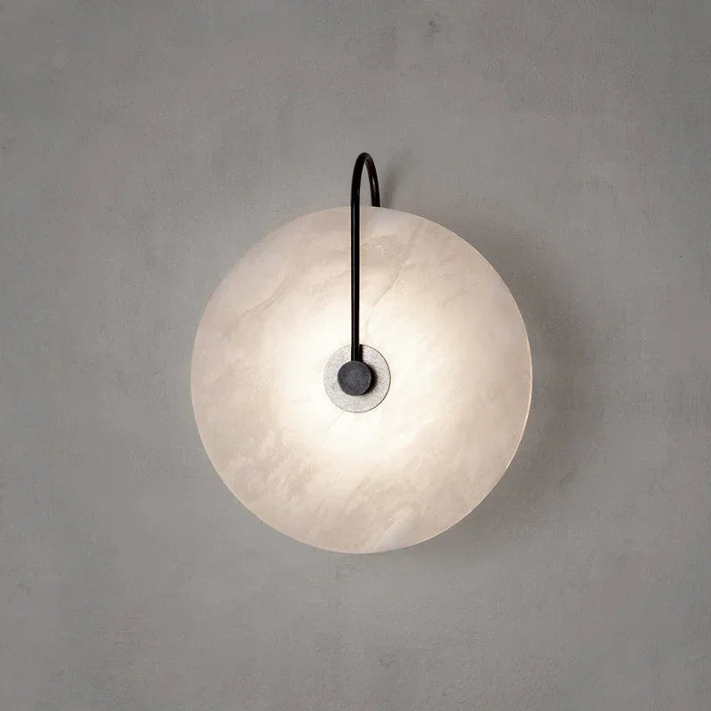 Nordic Marble Moon Wall Sconce | Modern LED Bedside Light