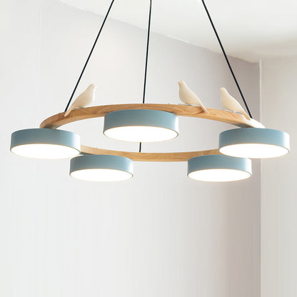Sienna Bird Round Chandelier | Modern Nature-Inspired LED Ceiling Light