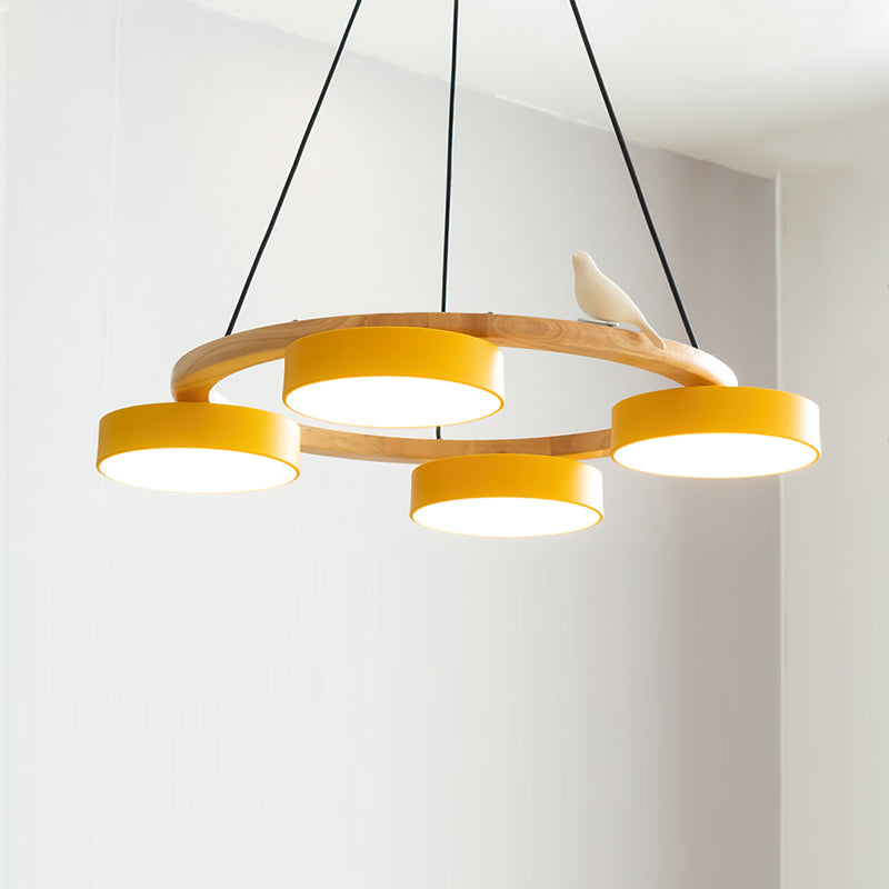 Sienna Bird Round Chandelier | Modern Nature-Inspired LED Ceiling Light