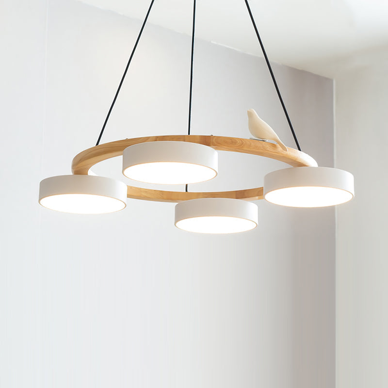 Sienna Bird Round Chandelier | Modern Nature-Inspired LED Ceiling Light