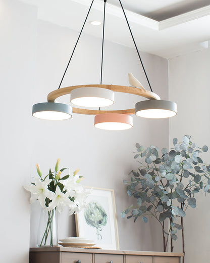 Sienna Bird Round Chandelier | Modern Nature-Inspired LED Ceiling Light
