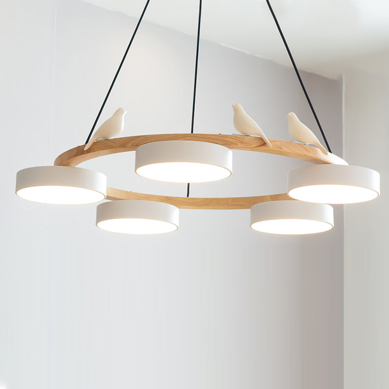 Sienna Bird Round Chandelier | Modern Nature-Inspired LED Ceiling Light