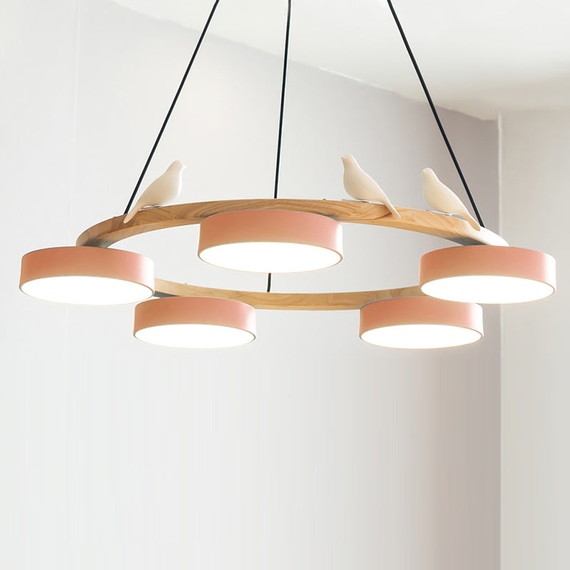 Sienna Bird Round Chandelier | Modern Nature-Inspired LED Ceiling Light