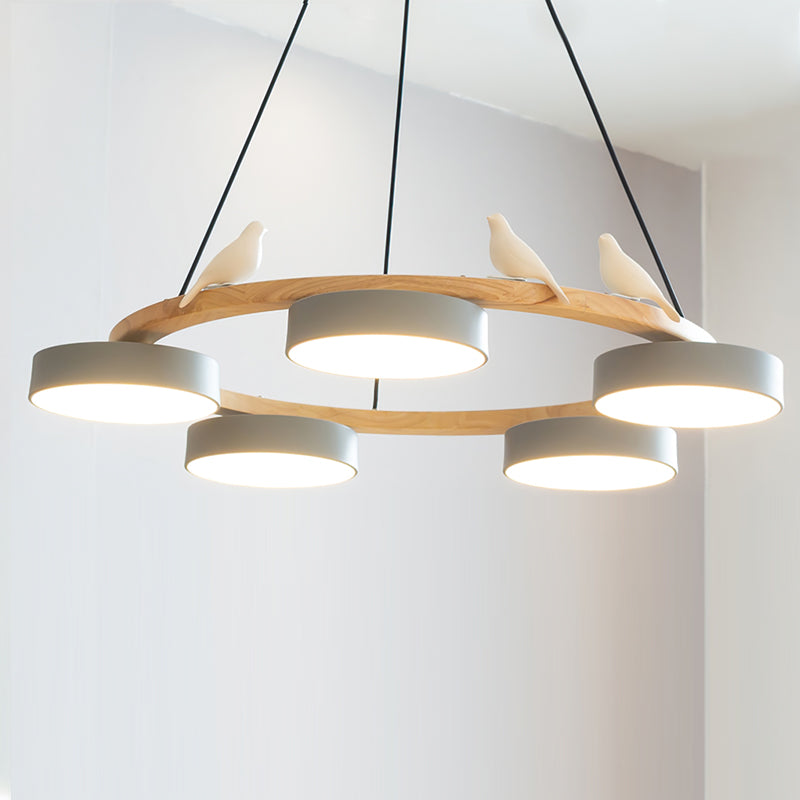 Sienna Bird Round Chandelier | Modern Nature-Inspired LED Ceiling Light