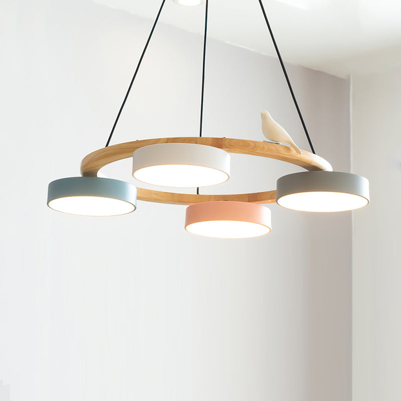 Sienna Bird Round Chandelier | Modern Nature-Inspired LED Ceiling Light
