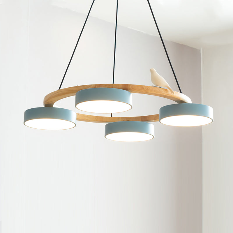Sienna Bird Round Chandelier | Modern Nature-Inspired LED Ceiling Light