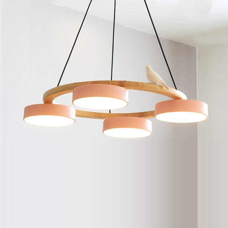 Sienna Bird Round Chandelier | Modern Nature-Inspired LED Ceiling Light
