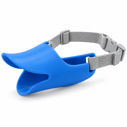 Silicone Dog Muzzle Adjustable Duckbill Mesh Strap Case