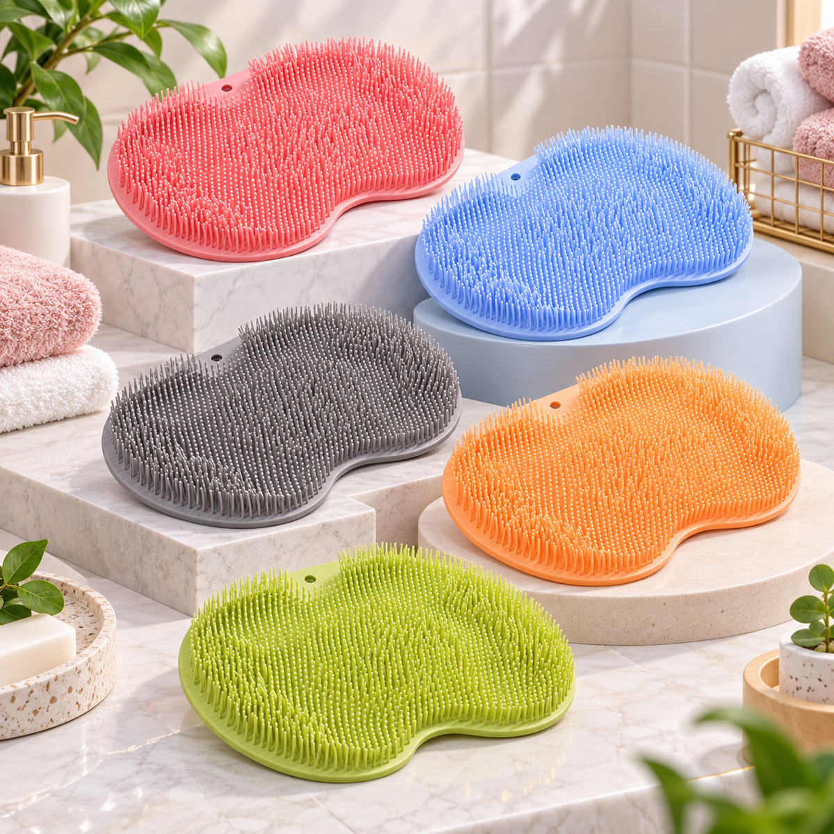 Silicone Scrubbing Mat Hygienic Bath Mat Elderly
