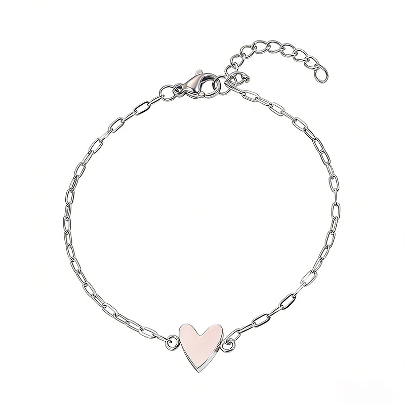 Pulseira Ajustável com Corrente de Coração para Casais