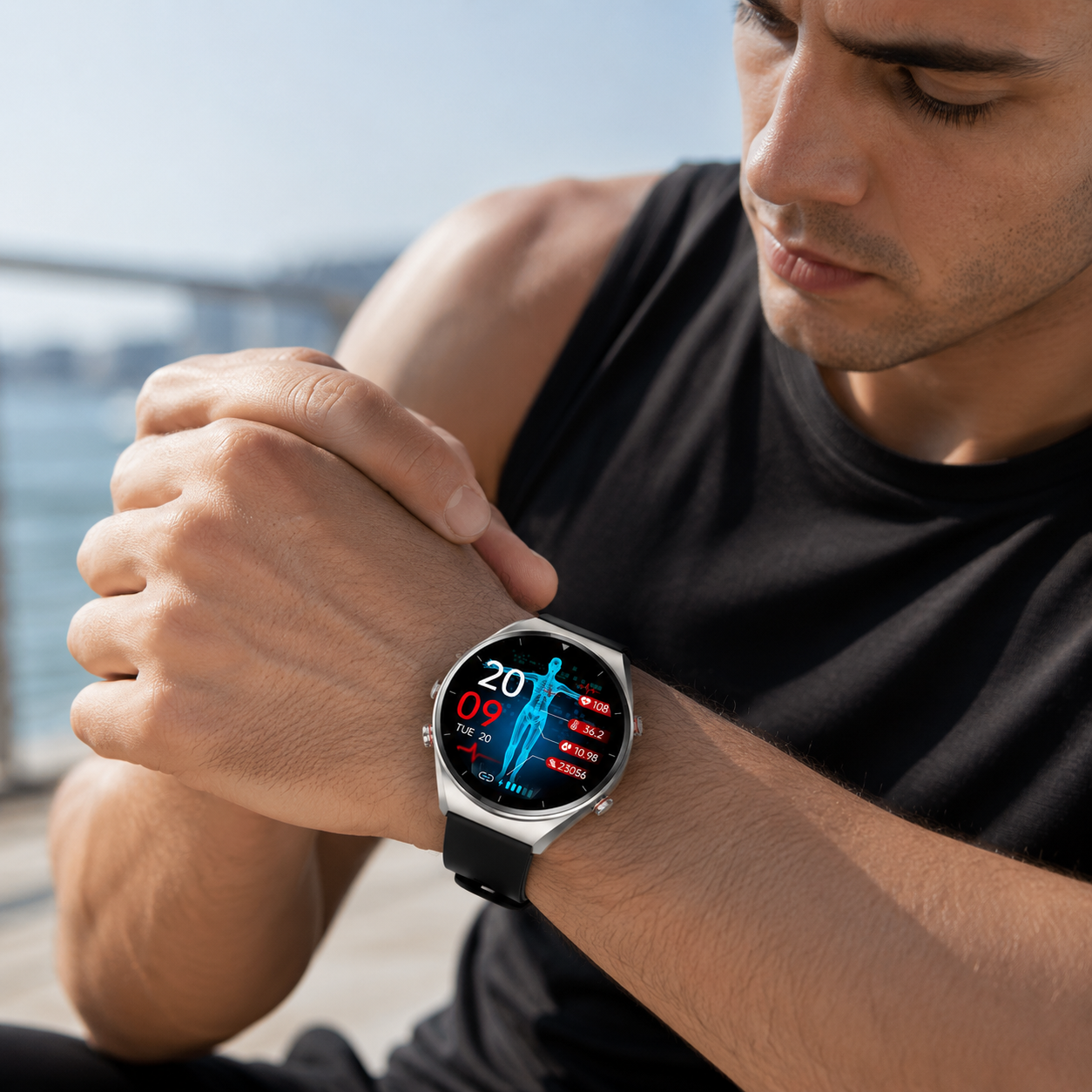 Smartwatch Fitness-Tracker Herzfrequenz-Aktivitätsmonitor