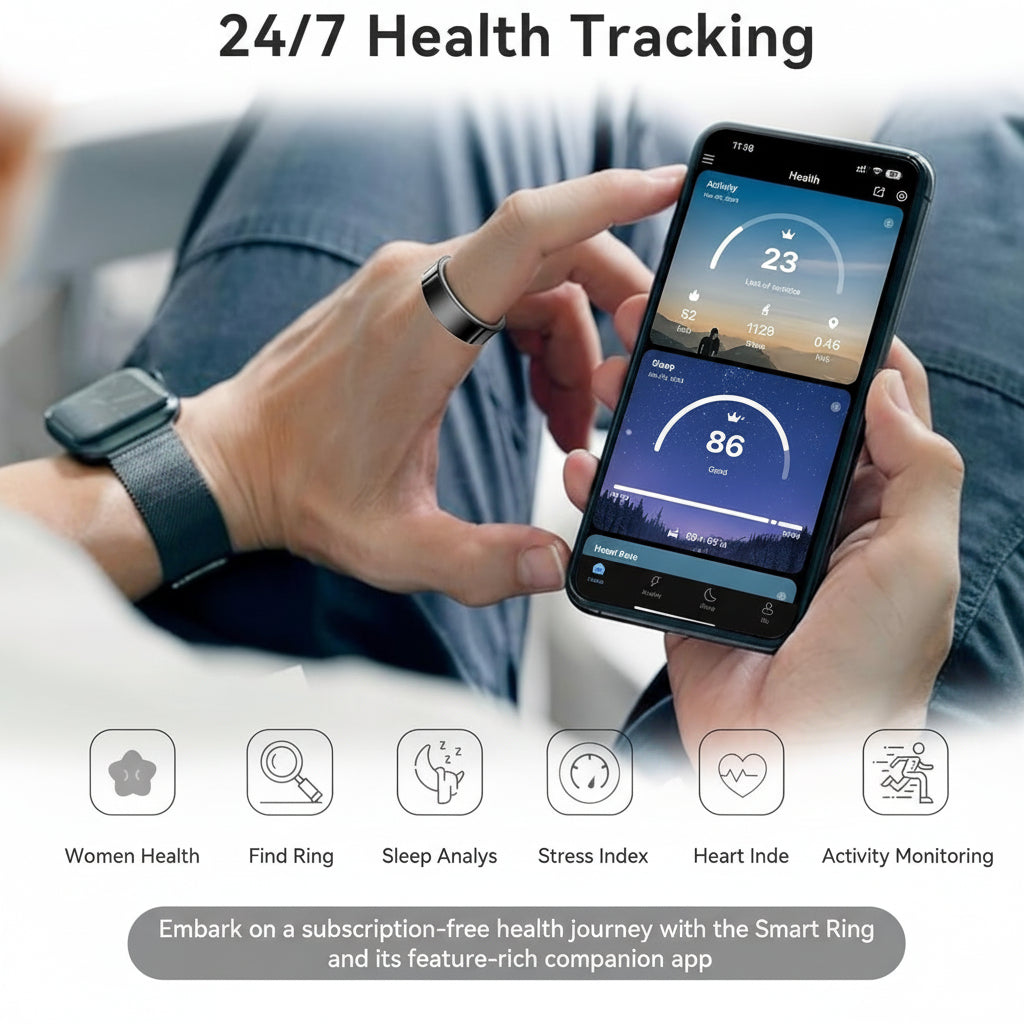 Smart Ring Fitness Tracker Sundhed Søvn Vandtæt