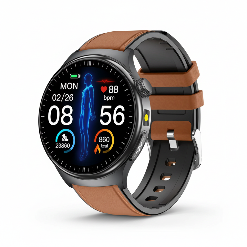 Smartwatch mit EKG, Sauerstoffmessung und Gesundheitsüberwachung