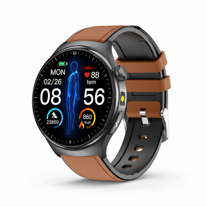 Smartwatch mit EKG, Sauerstoffmessung und Gesundheitsüberwachung